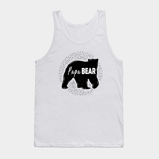 Papa bear fathers day gift Tank Top by qrotero